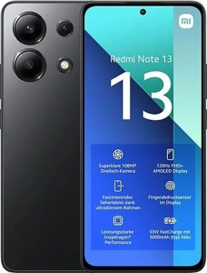 Смартфон Мобильный телефон Xiaomi Redmi Note 13 8/256 ГБ RU, Midnight Black