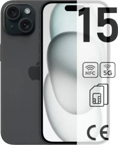 Смартфон Apple iPhone 15 128ГБ черный