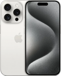Смартфон Apple iPhone 15 Pro 256GB nano SIM + eSim titanium white (титановый белый)