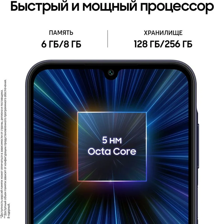 Смартфон Samsung Galaxy A25 8/256Gb (Blue Black)