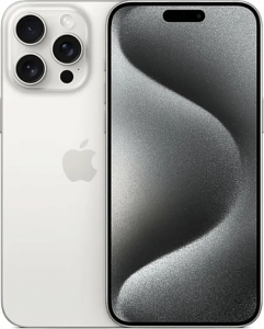 Смартфон Apple iPhone 15 Pro Max 256GB nanoSim+eSim (Титановый белый, 256 ГБ, 8 ГБ)