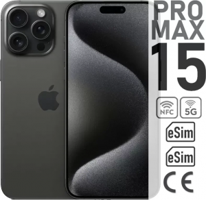 Смартфон Apple iPhone 15 Pro MAX 512ГБ черный eSIM