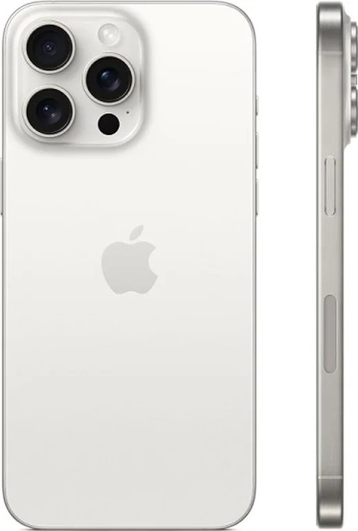 Смартфон Apple iPhone 15 Pro Max 512GB nano SIM + eSim titanium white (титановый белый) новый, не актив, без комплекта