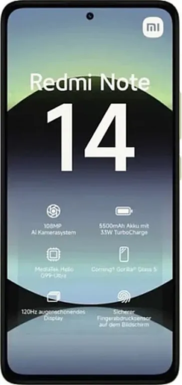 Смартфон Xiaomi Redmi Note 14 4G 8/256GB (Зелёный, 8 ГБ, 256 ГБ)