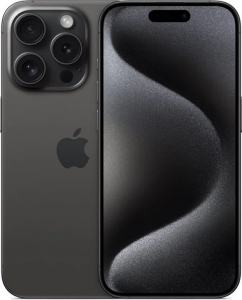 Смартфон Apple iPhone 15 Pro 128GB eSIM Black Titanium (черный титан)