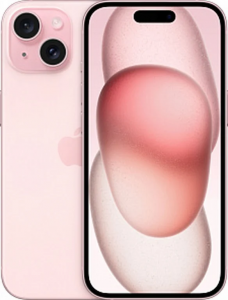 Смартфон Apple iPhone 15 SIM 256 ГБ, розовый