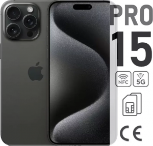Смартфон Apple iPhone 15 Pro 256ГБ черный титан