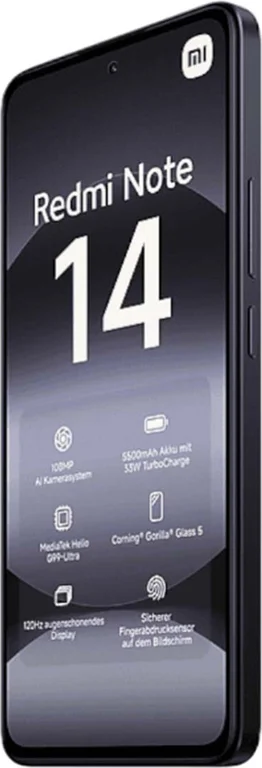 Смартфон Xiaomi Redmi Note 14 8/128Gb Midnight Black, чёрный