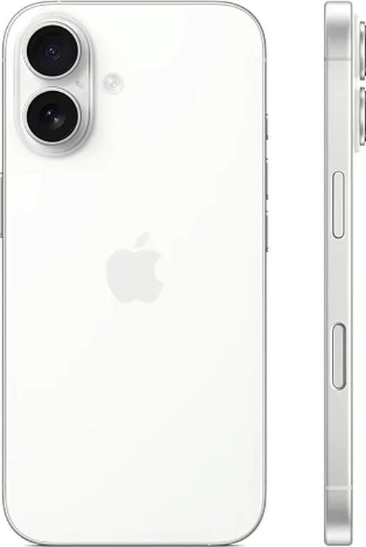 Смартфон Apple iPhone 16 512GB nanoSim+eSim (8 ГБ, 512 ГБ, Белый)