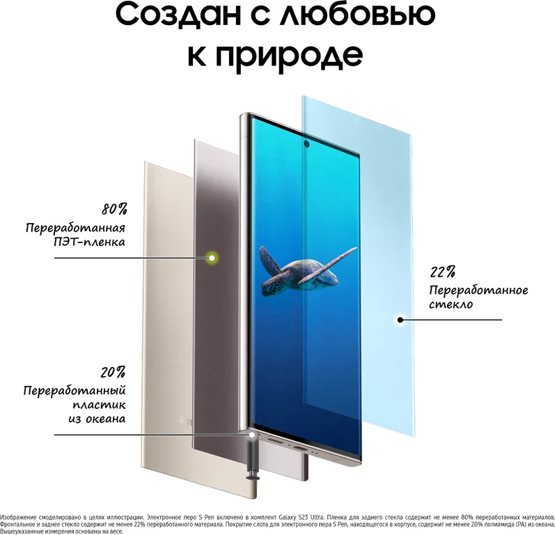 Смартфон Samsung Galaxy S23 Ultra (12/512Gb, Бежевый)