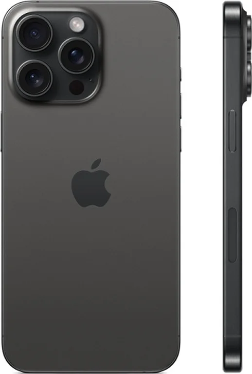 Смартфон Apple iPhone 15 Pro Max 256GB nano SIM + eSim titanium black (титановый чёрный) новый, не актив, без комплекта