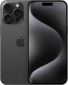 Смартфон Apple iPhone 15 Pro Max 256GB nano SIM + eSim titanium black (титановый чёрный)