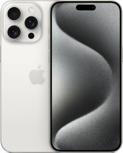 Смартфон Apple iPhone 15 Pro Max 512GB nano SIM + eSim titanium white (титановый белый)
